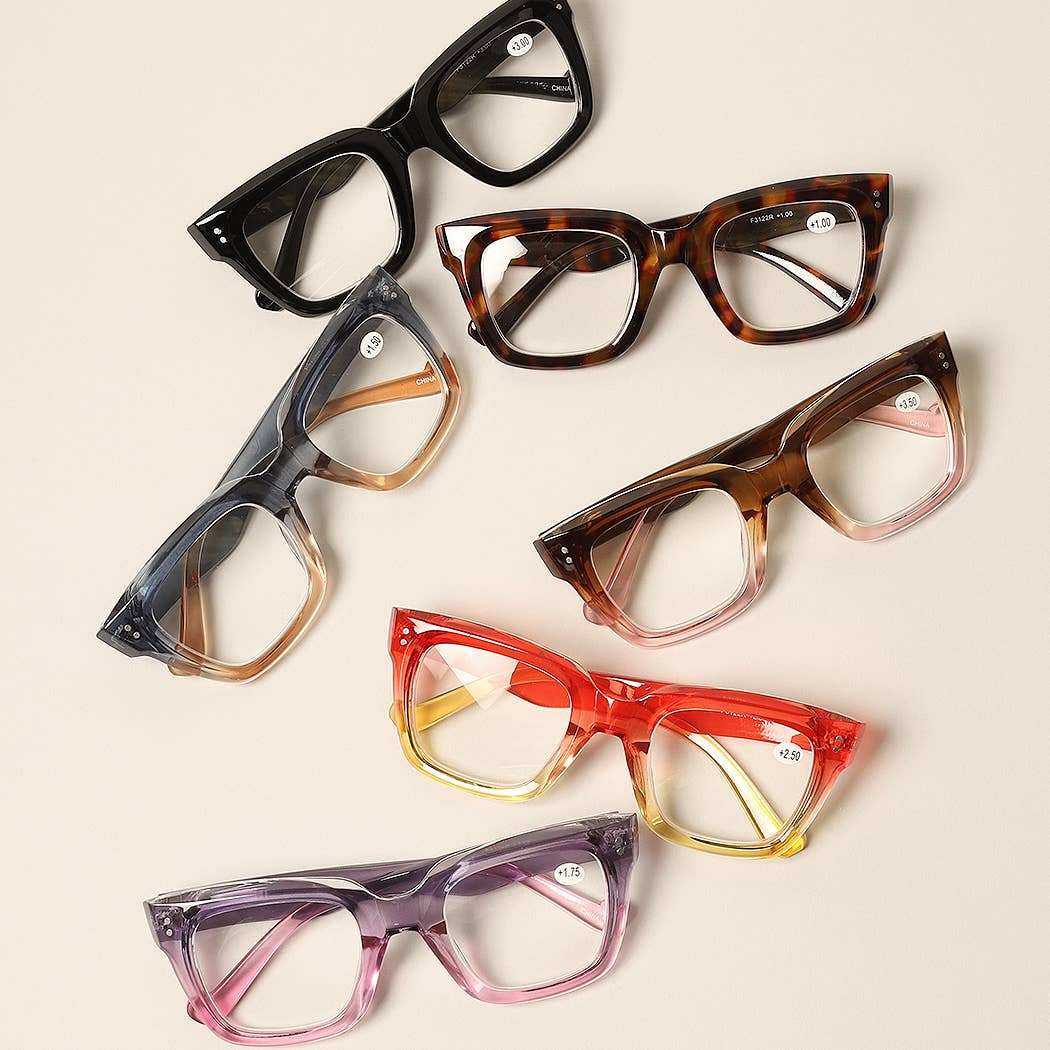 Women's Bold Oversized Square Reading Glasses