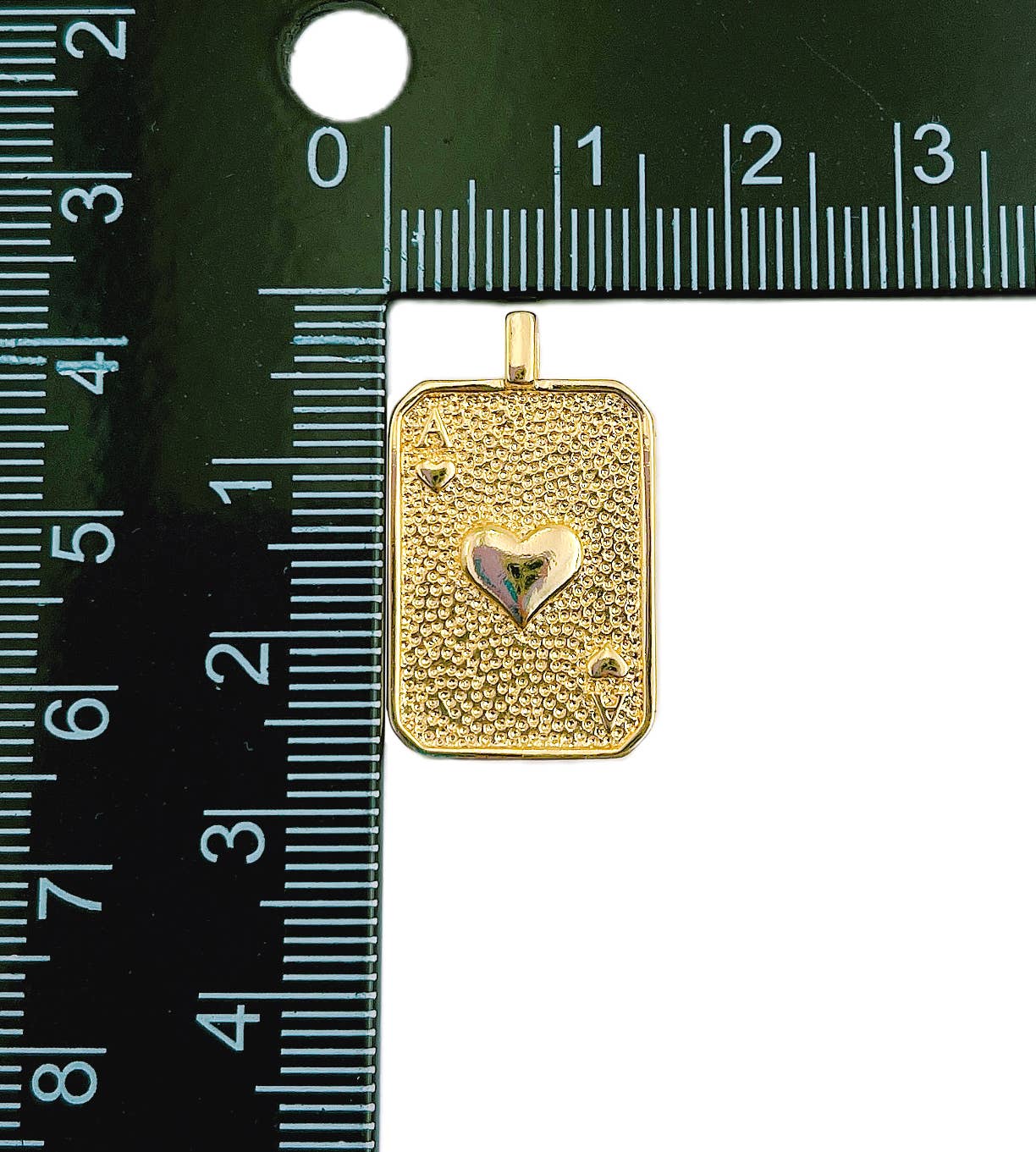 Gold Filled Ace of Heart Card Tag Charm