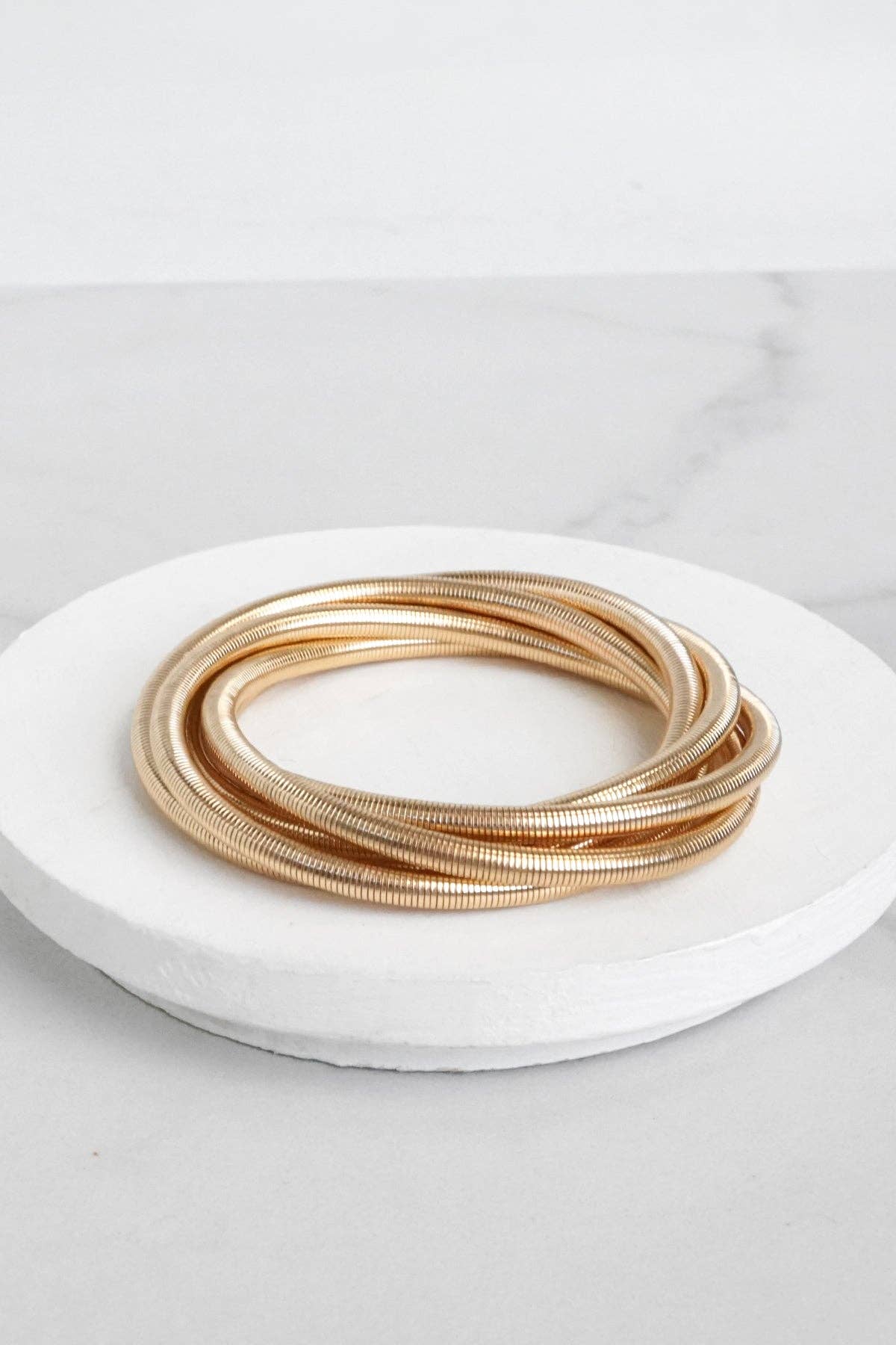 Gold Tone Multi Strand Bangle