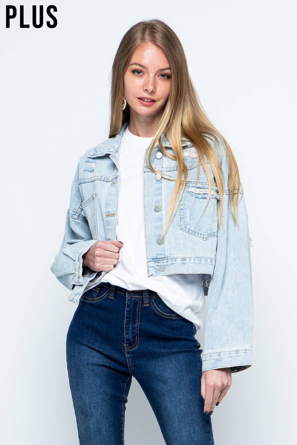 Selena Rhinestone Fringe Jacket in Plus