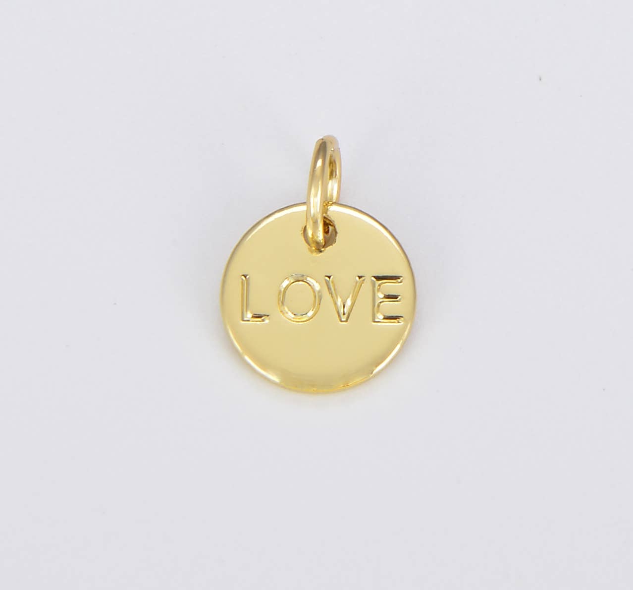 18K Gold Filled Love Medallion Charm