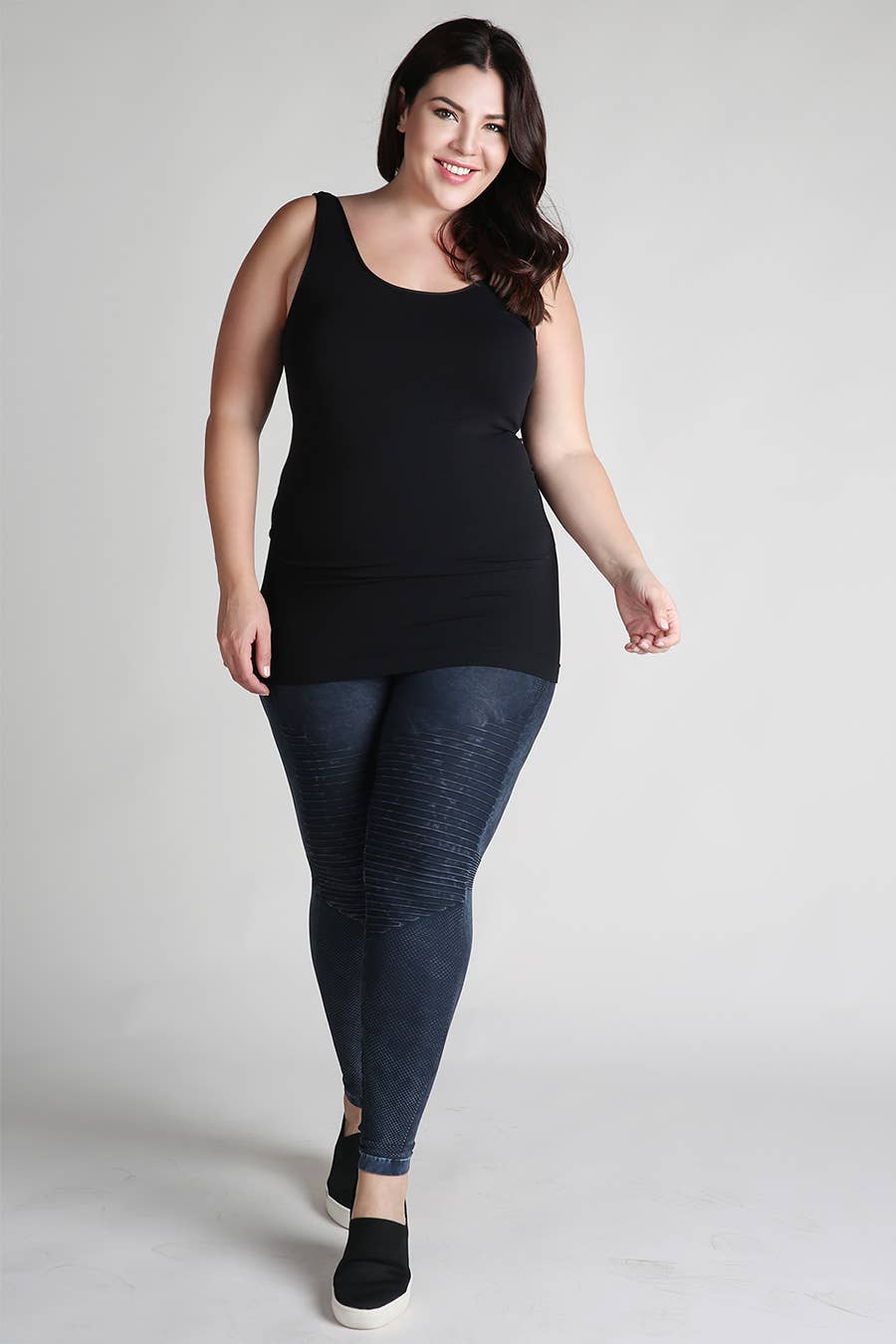 Zoey Plus Size Tank Top in Black