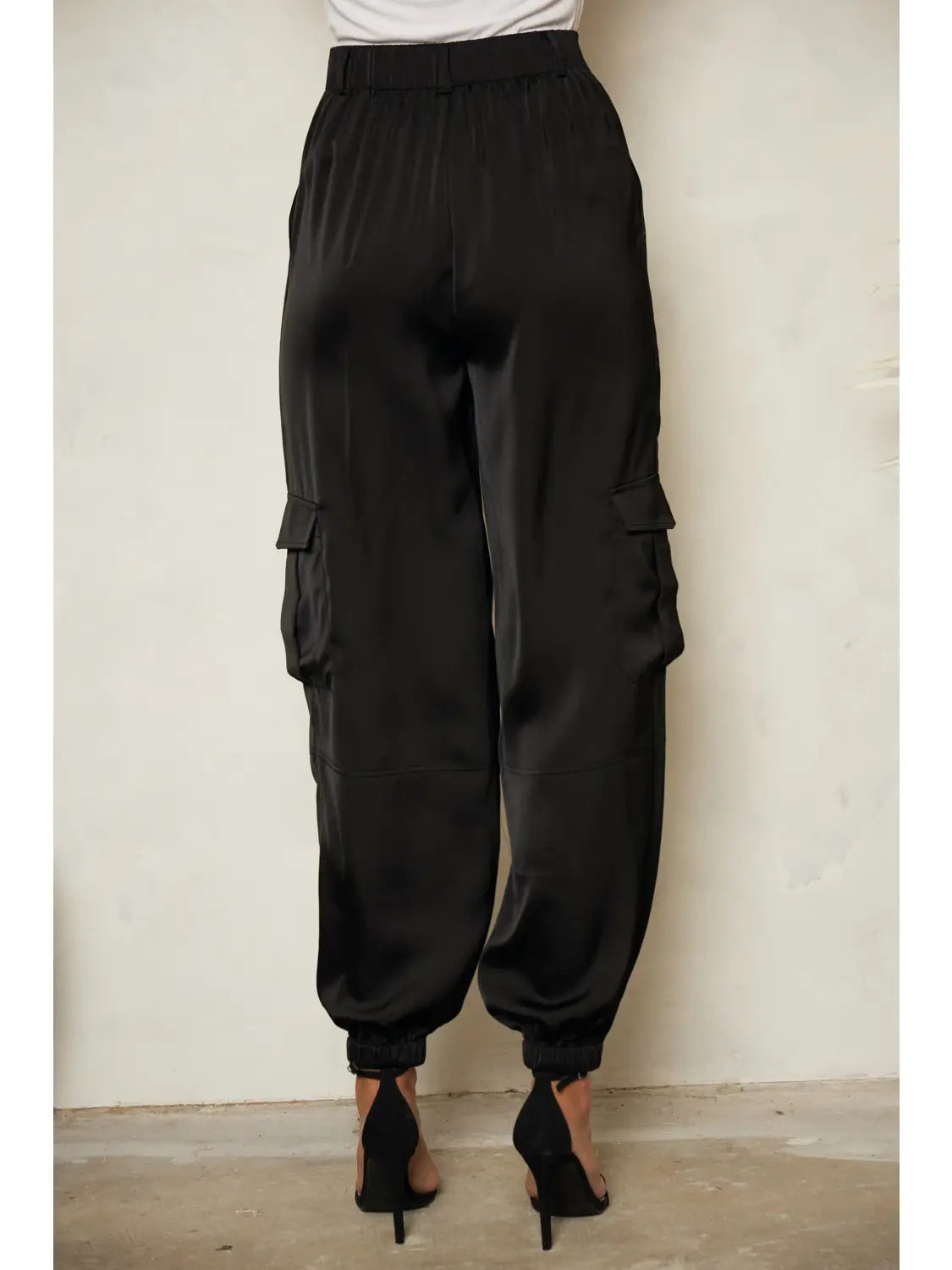 Keanna High Waisted Satin Utility Trousers