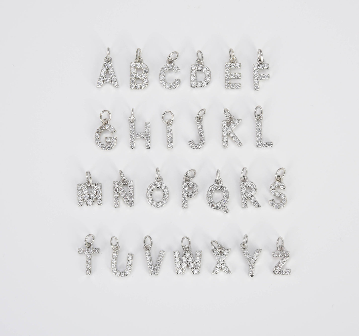 Silver Initial Charms A-Z