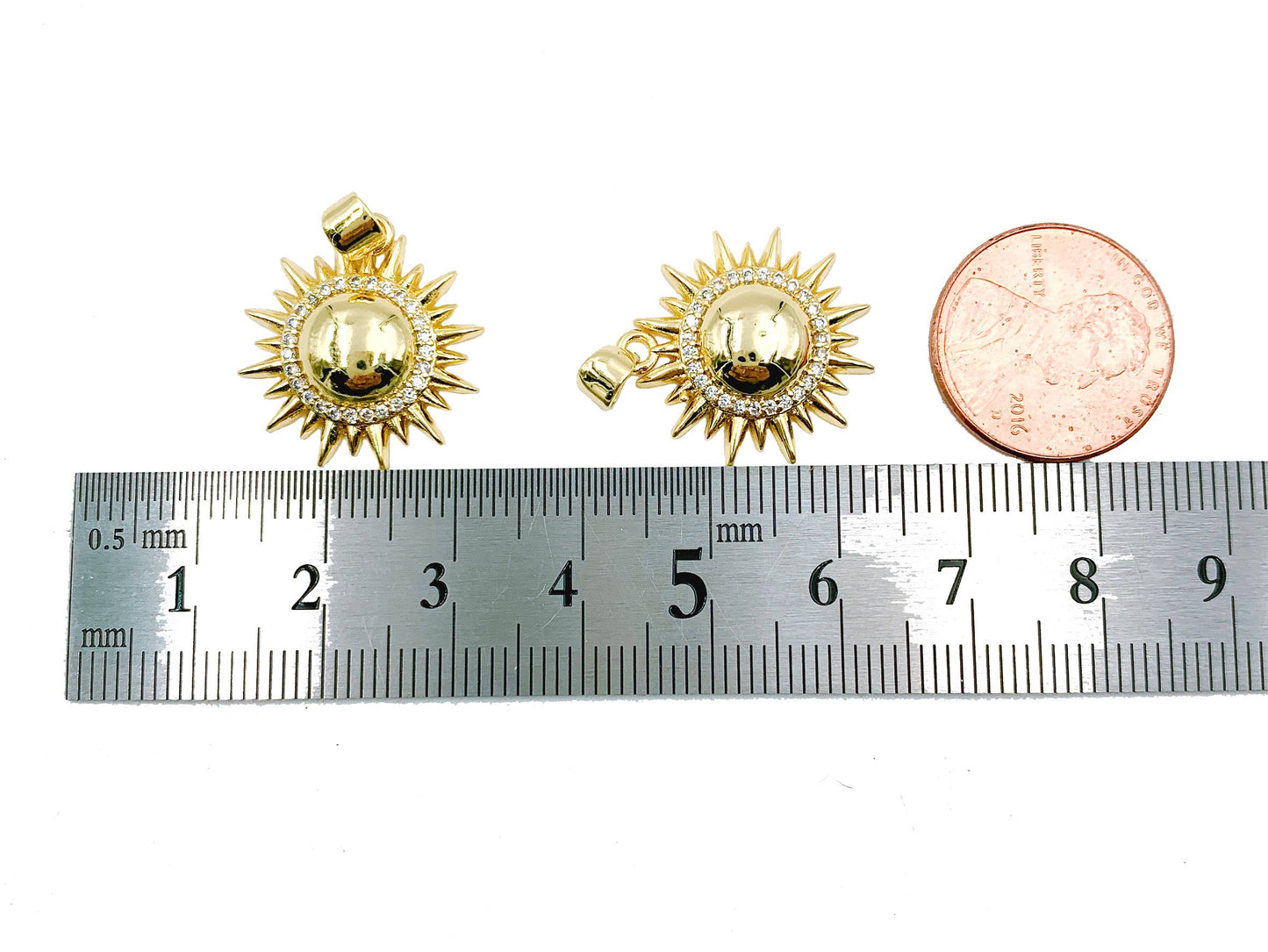 Gold Filled Sun Charm Pendant
