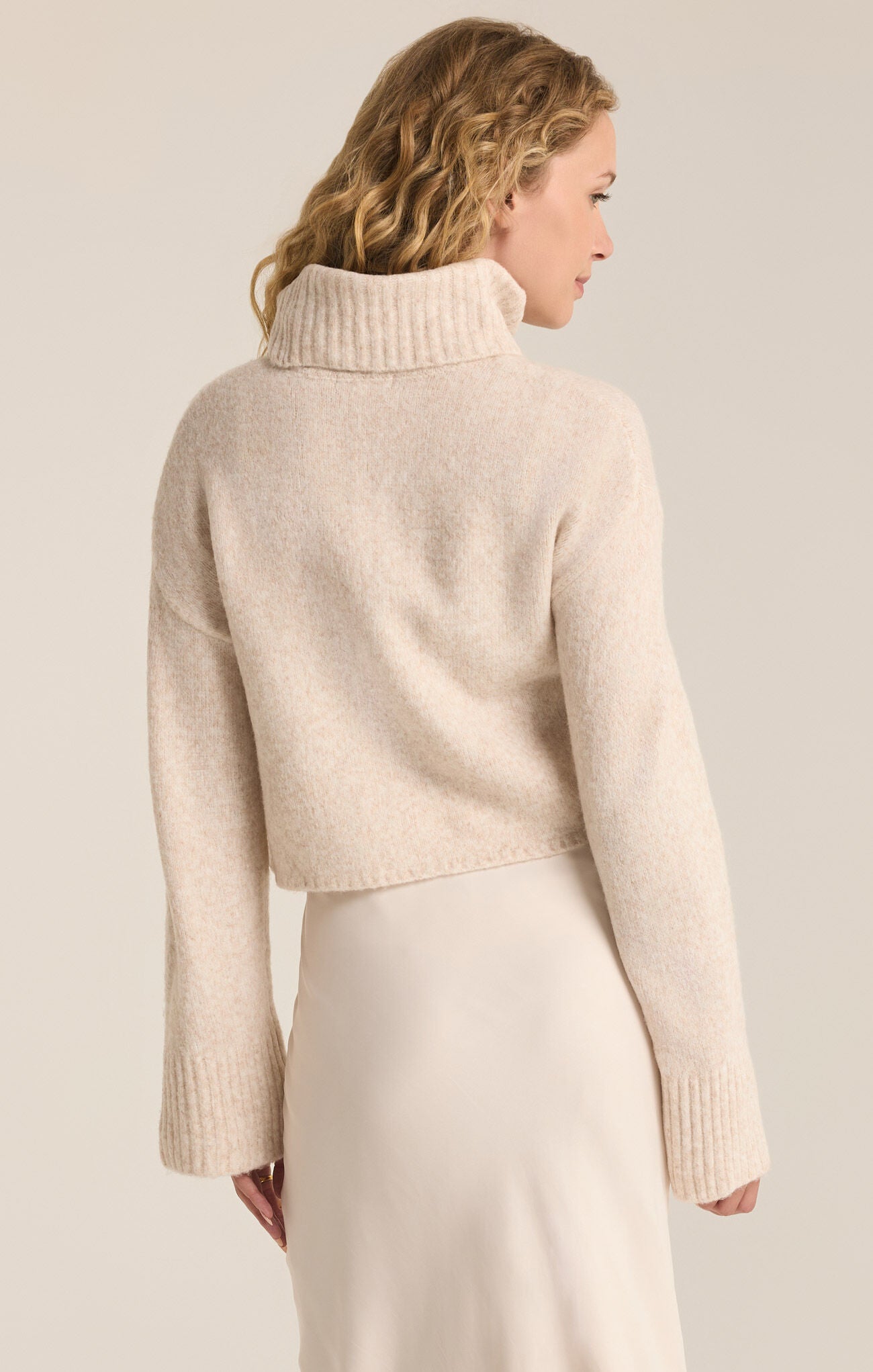 Ursa Sweater Top in Light Oatmeal Heather