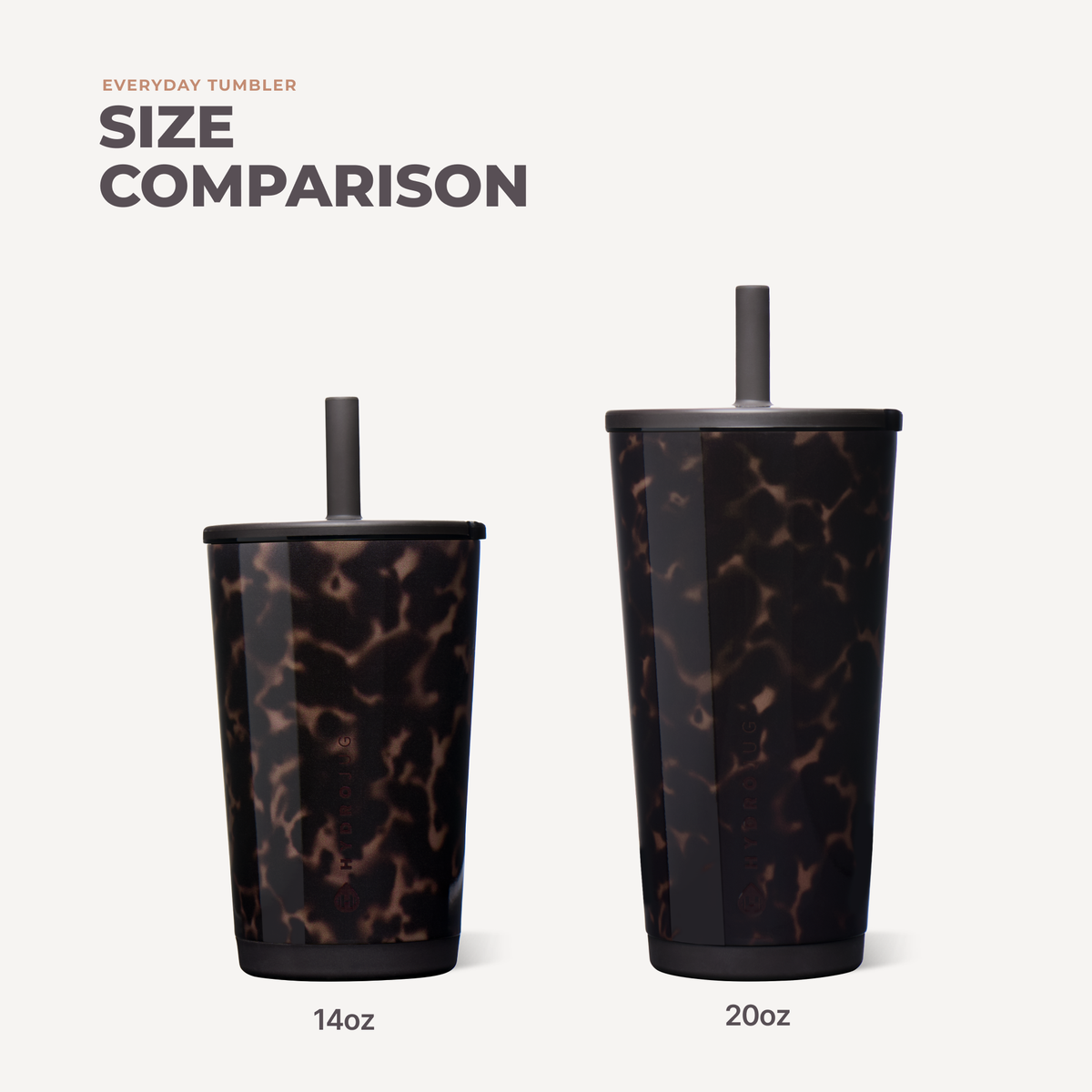 Mocha Tortoise HydroJug 20 oz Everyday Tumbler