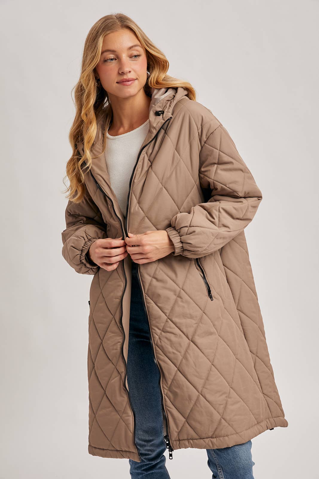 Norah Quilted Puffer Jacket in Black
