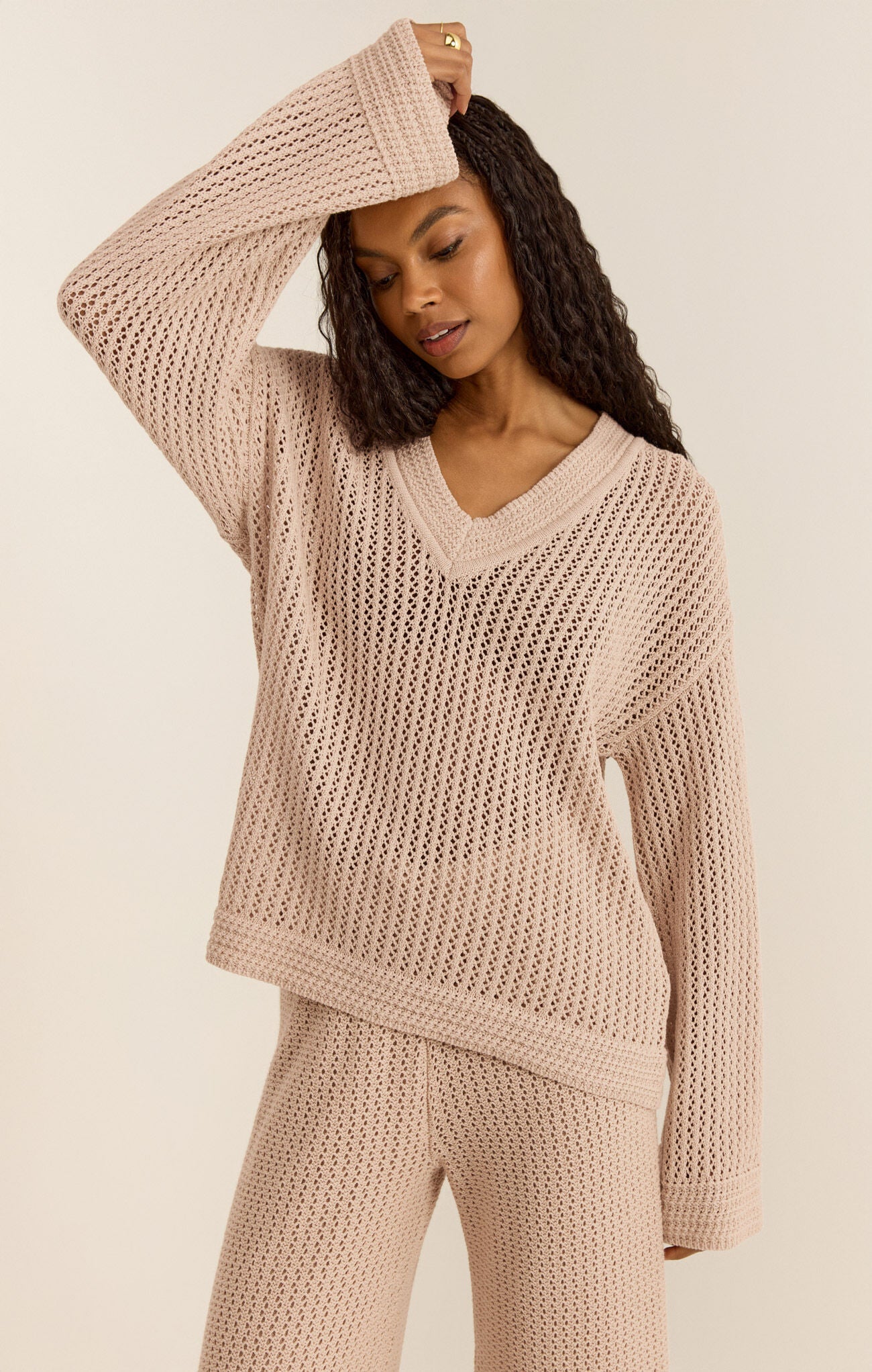 Kiami Crochet Sweater in Natural Z Supply
