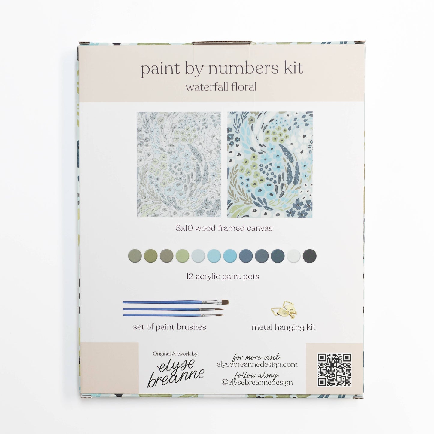 Waterfall Floral Paint By Number Kit