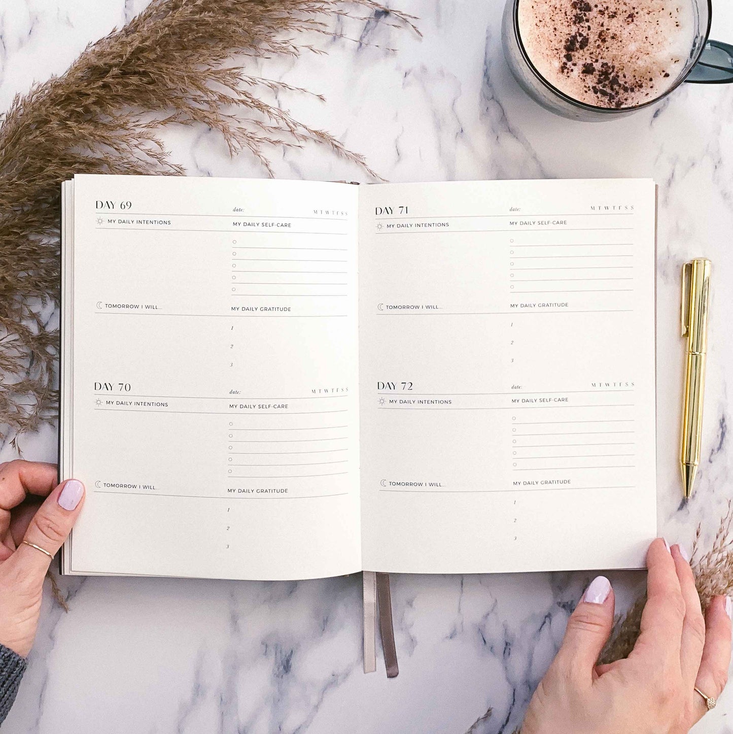 My Daily Self-Care (Pebble) intentions and gratitude journal
