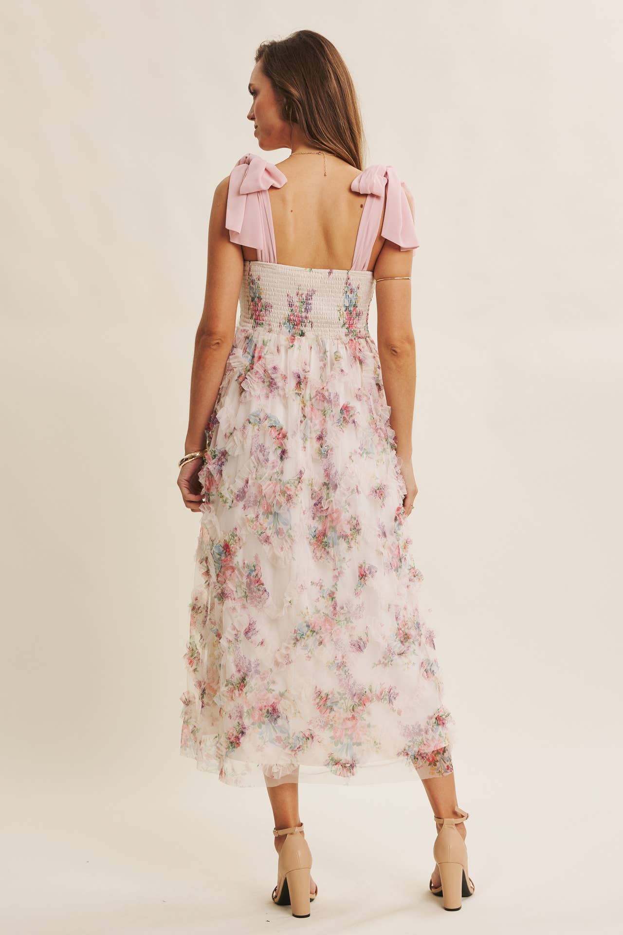 Kari Floral Smocked Midi Dress