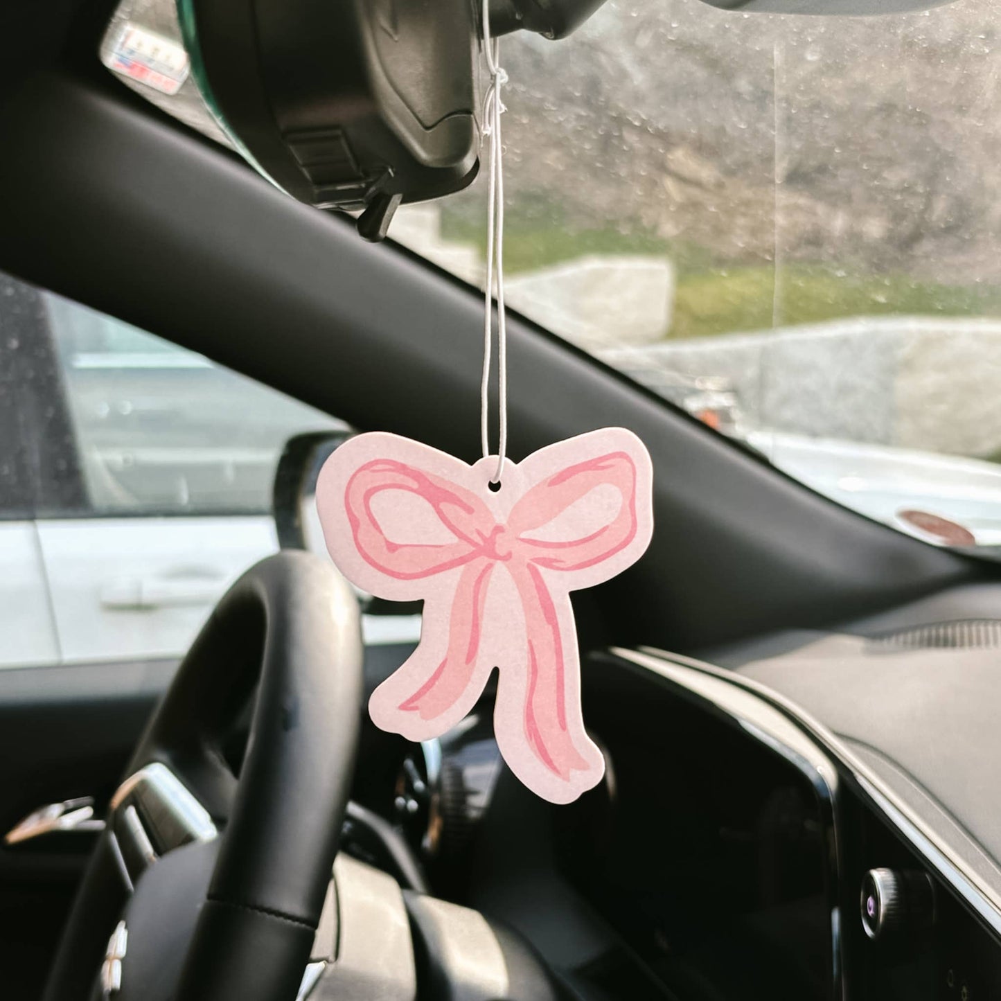 Sweet Ride Car Air Freshener in Bow Pink