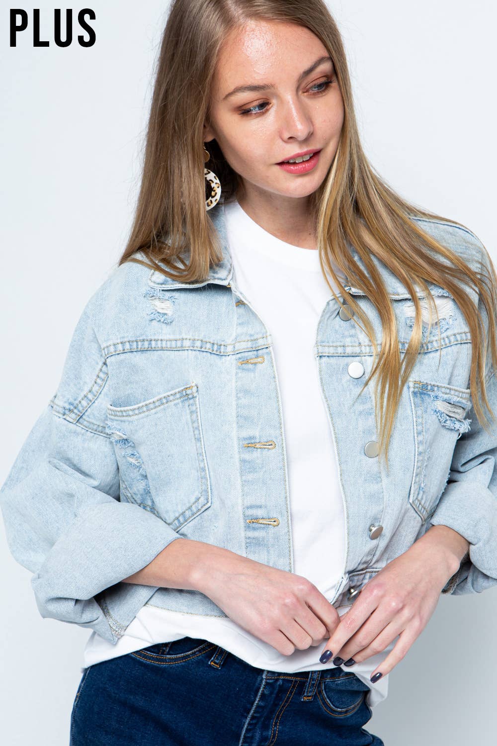Selena Rhinestone Fringe Jacket in Plus