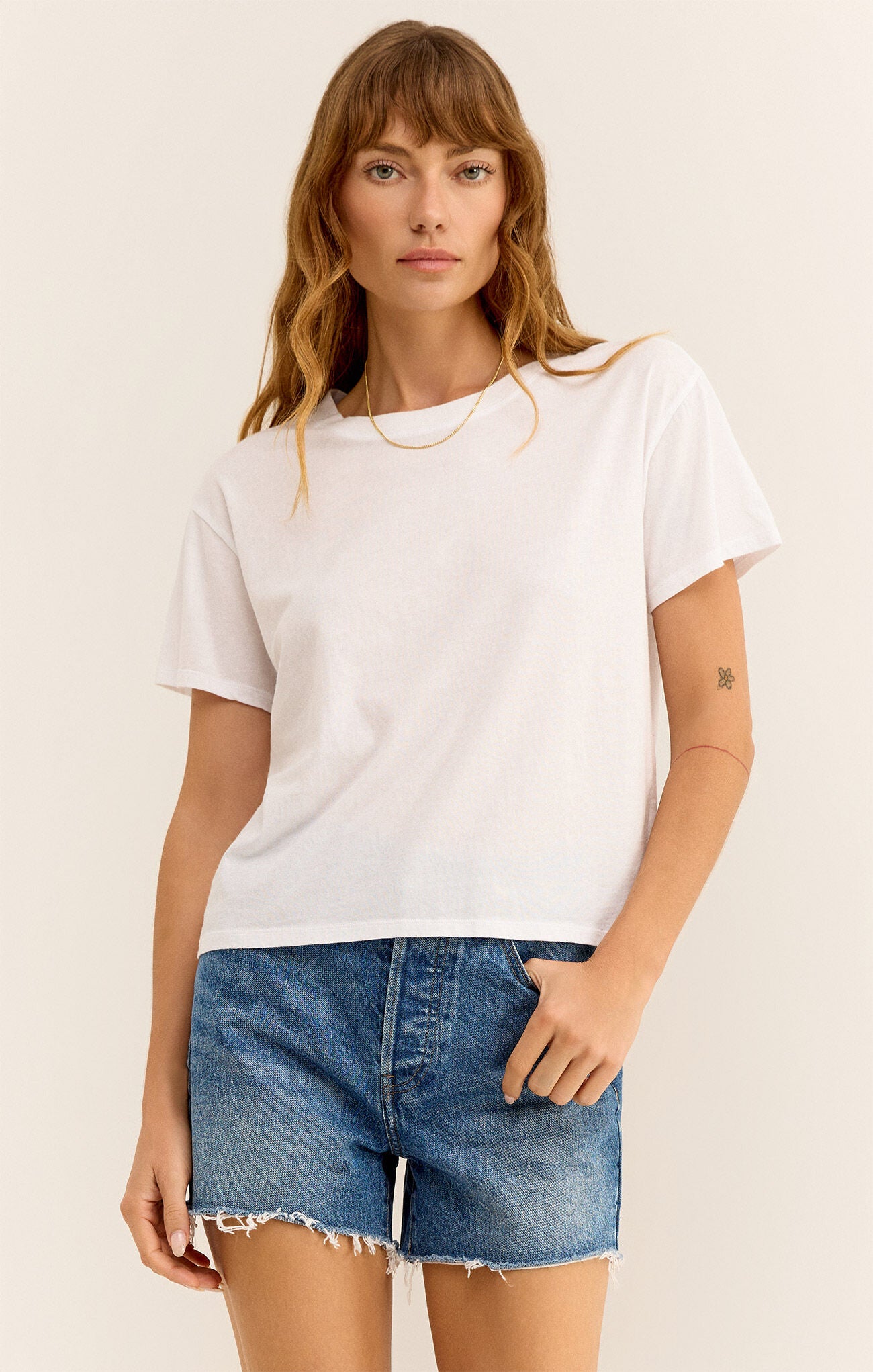 Zoey Go To Tee in White