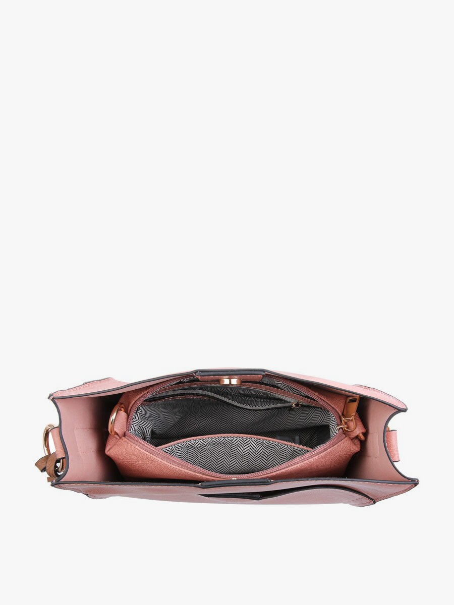 Lyla 2-in-1 Bucket Bag in Warm Grey/Brown