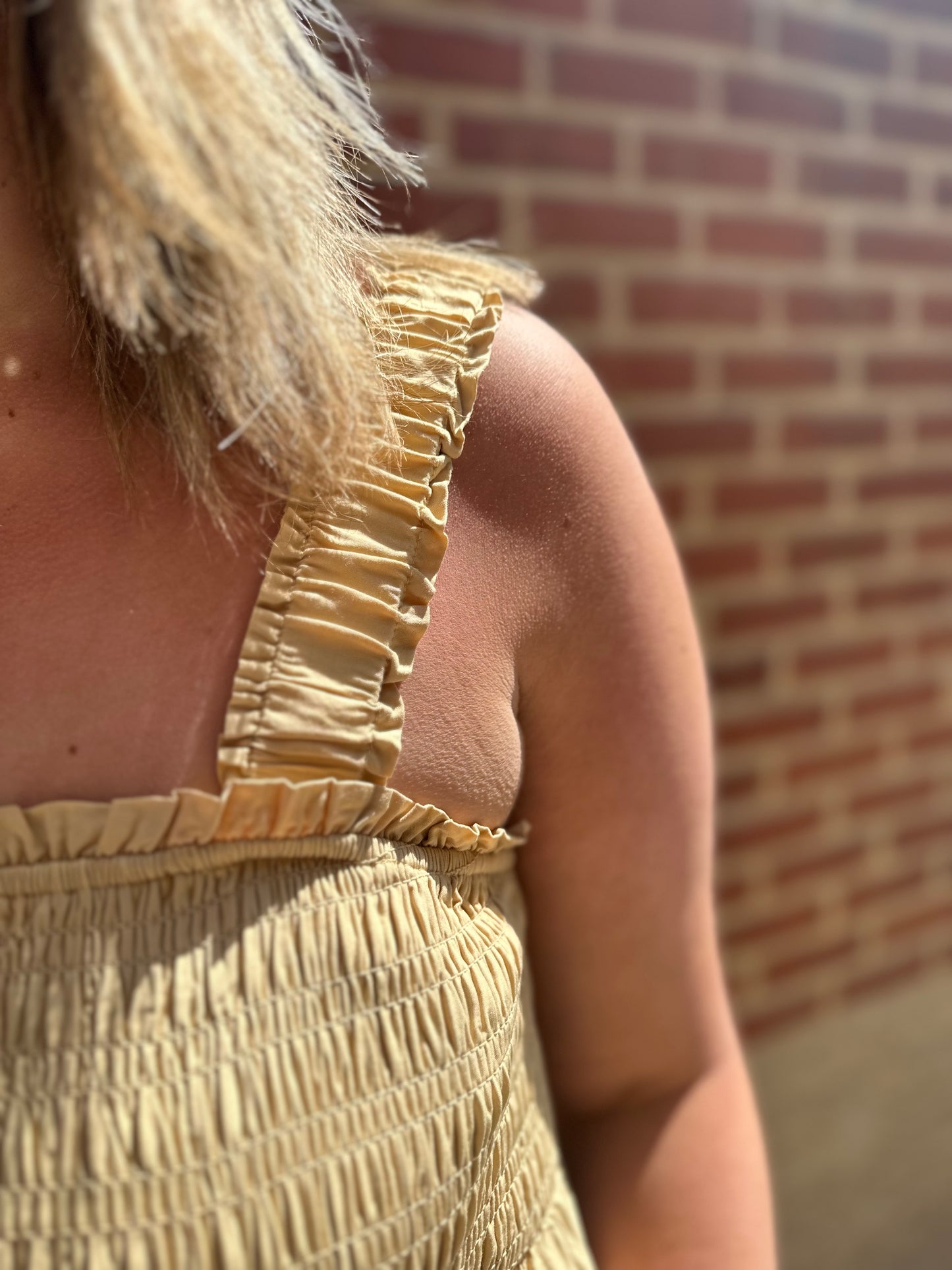 Willow Tiered Dress in Gold