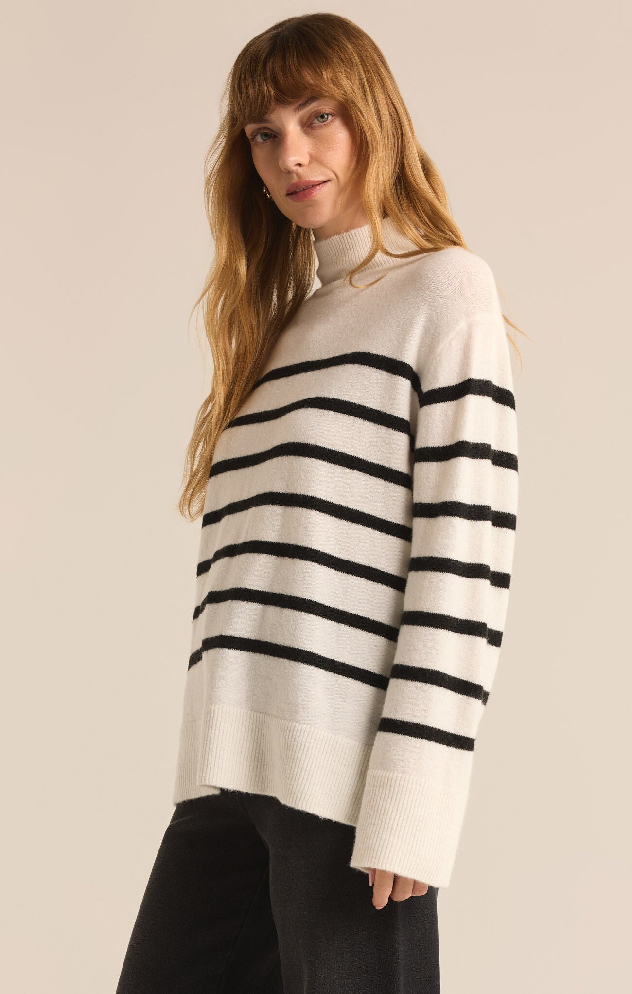 Fin Stripe Sweater in Sea Salt