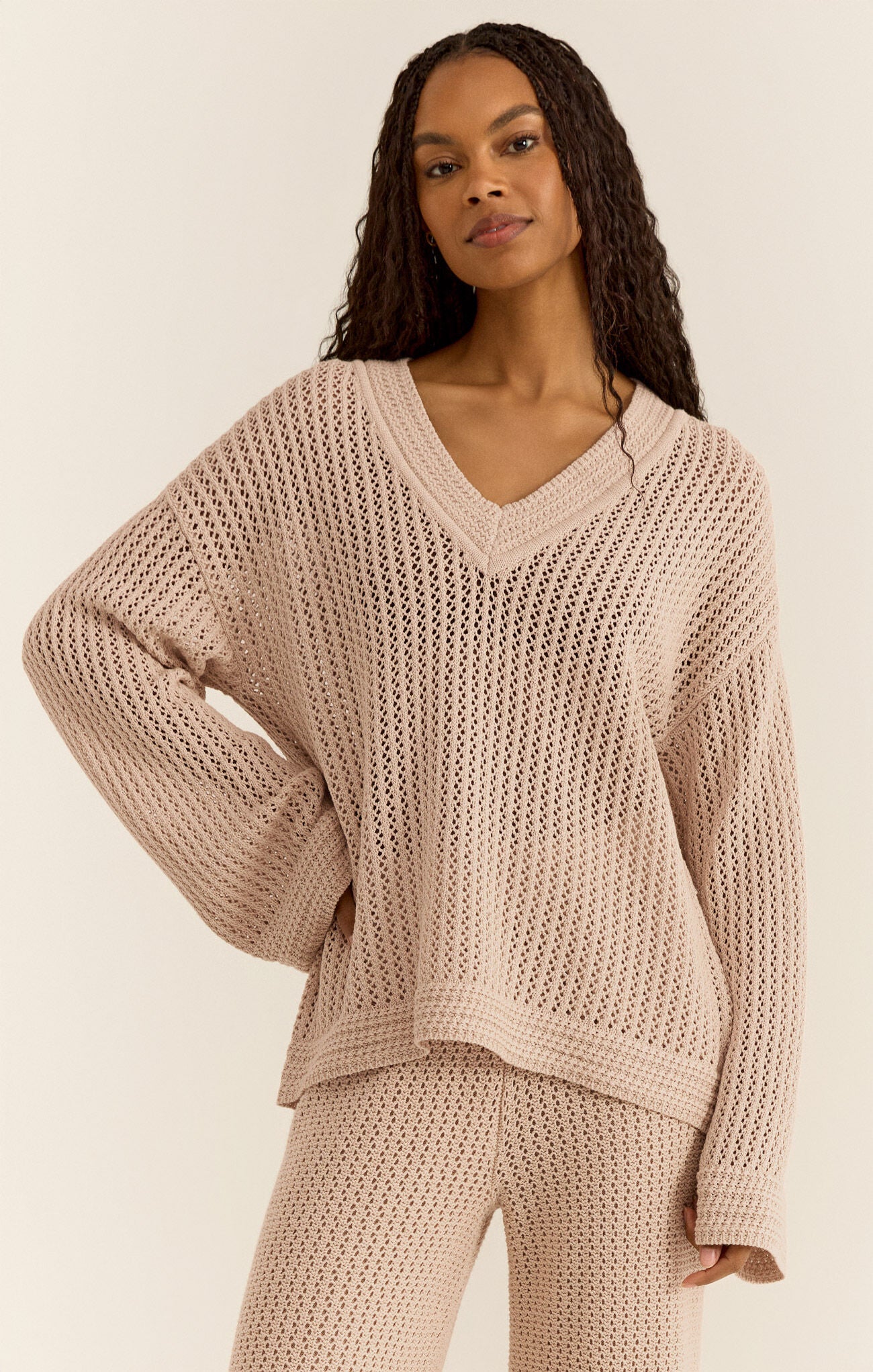 Kiami Crochet Sweater in Natural Z Supply