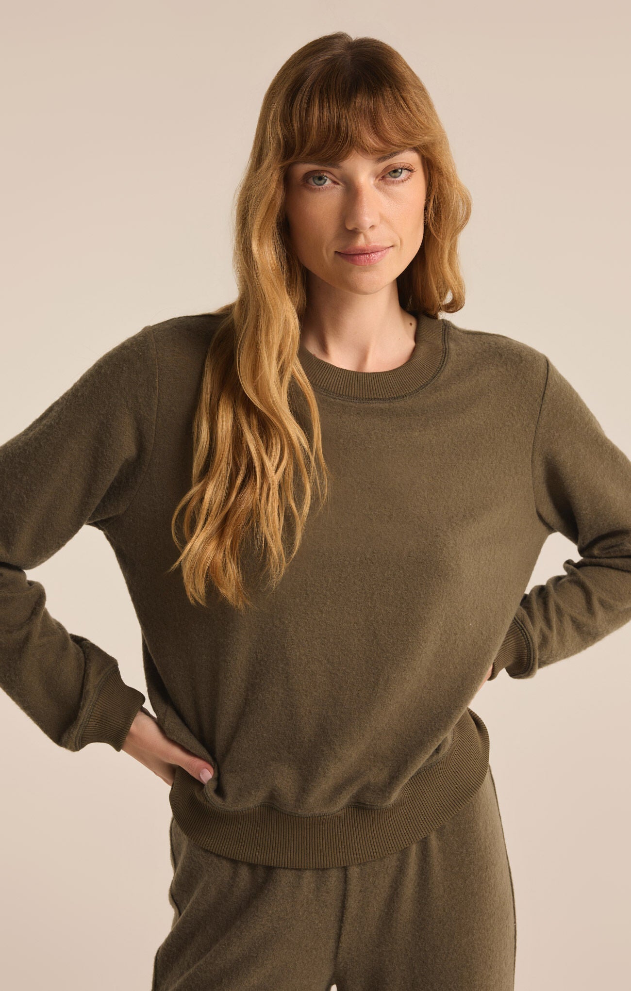 Russel Cozy Pullover in Grape Leaf