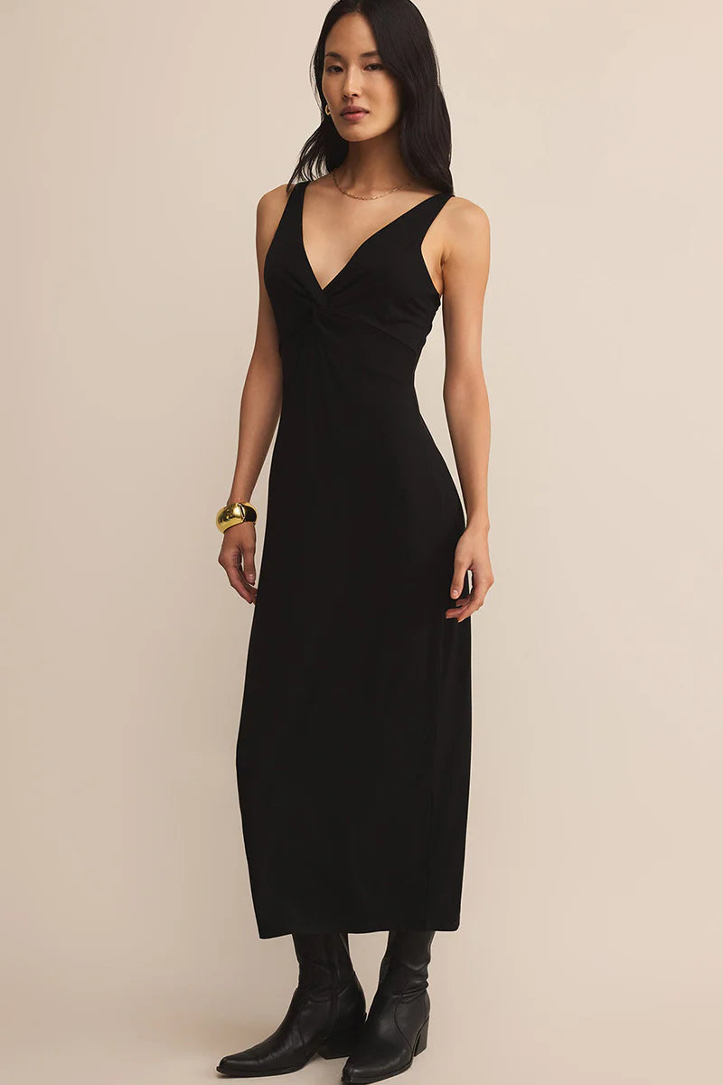 Elvie Midi Dress in Black