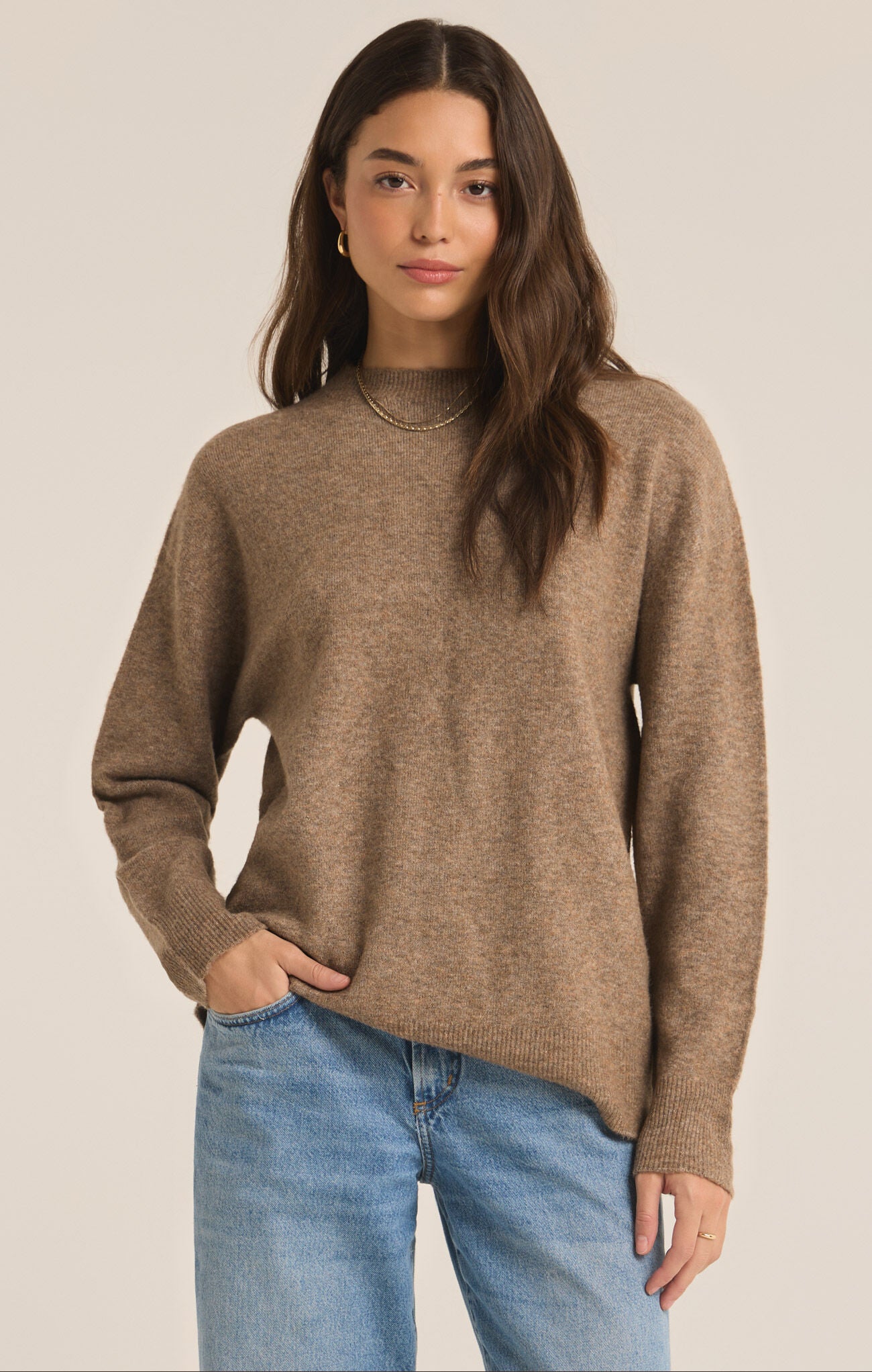Gia Crewneck Sweater in Chai