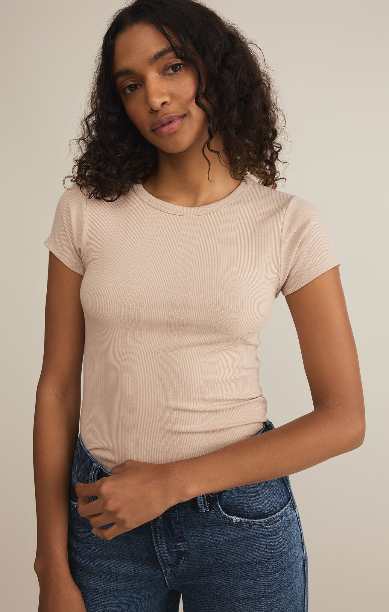 Avery Tee in Tan
