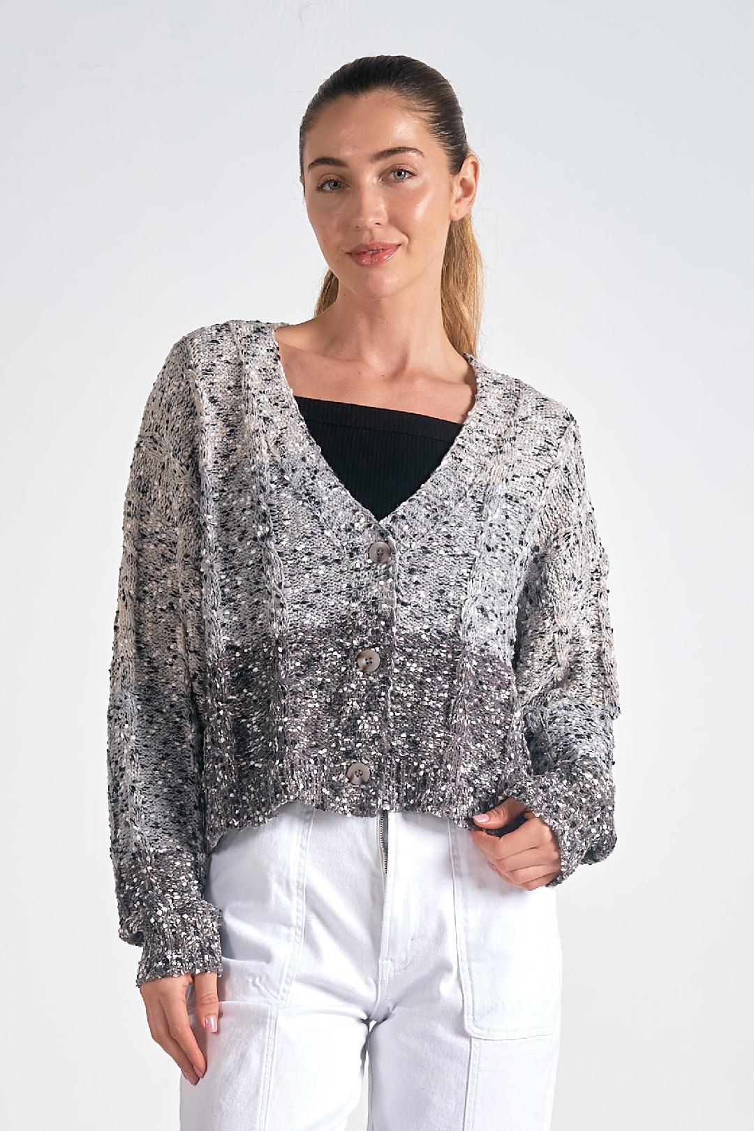 Sophia Grey Ombre Sweater Popcorn