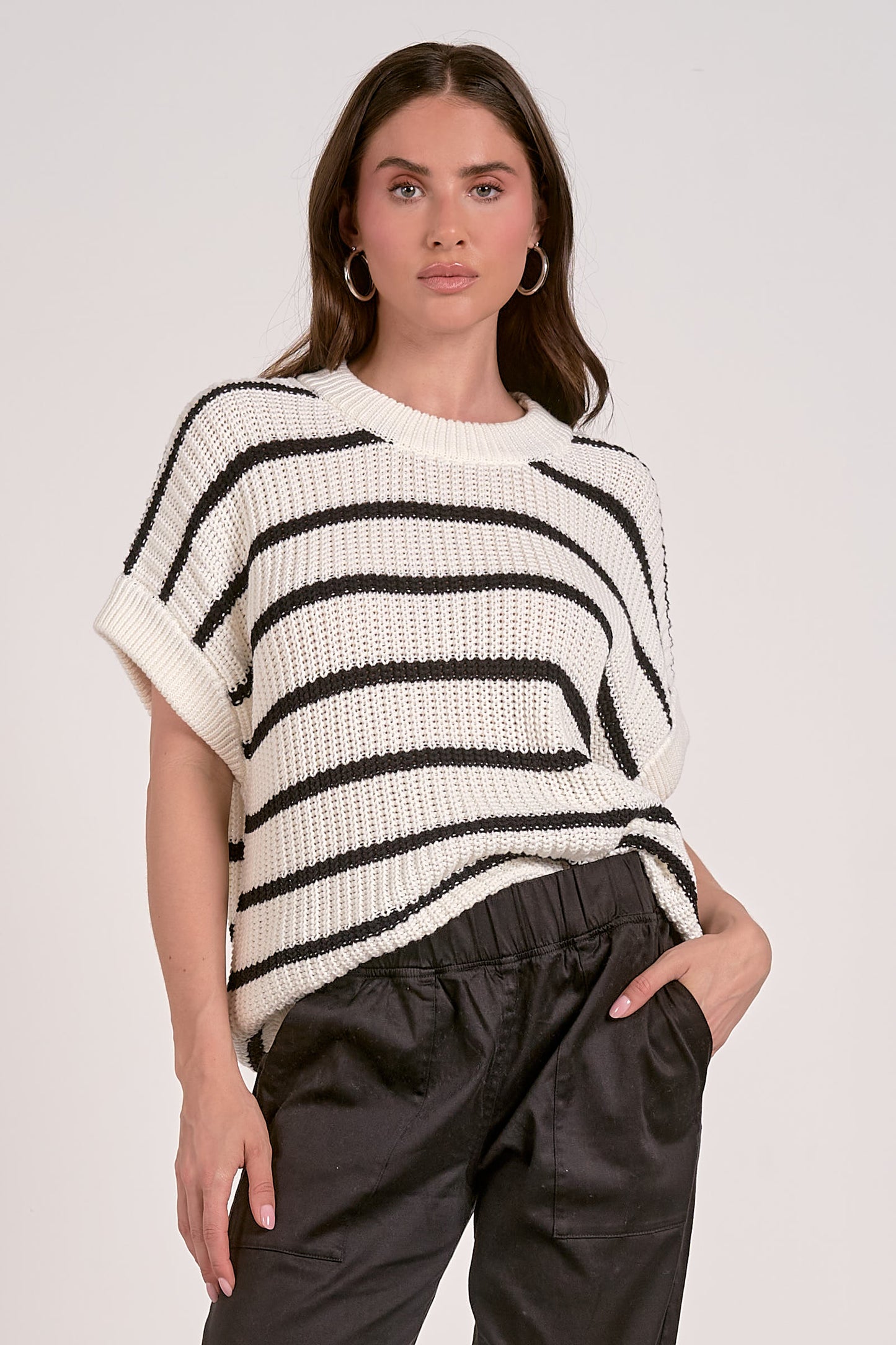 Cami Striped Sleeveless Sweater