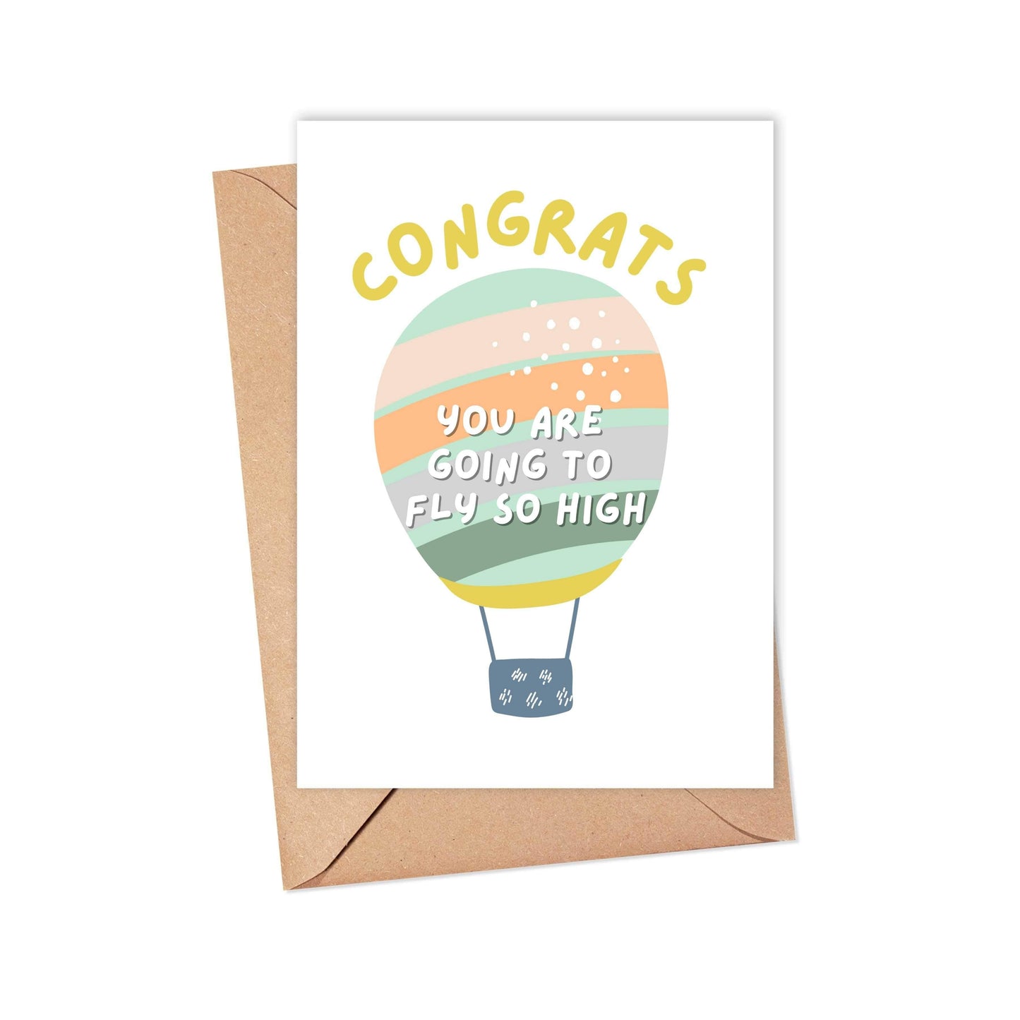 Fly High Cute Congratulations Card - Funny Graduation Card