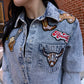 Lucy Washed Snap Up Rodeo Denim Jacket