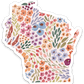 Wisconsin 3x3in. State Sticker: Waterfall Floral