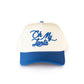 Oh My Lanta Embroidered Trucker Hat - Blue & Cream