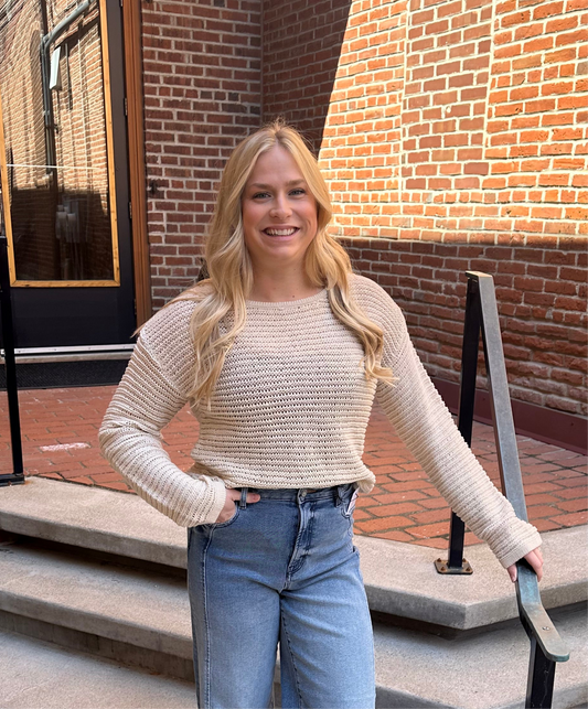 Riviera Crochet Top in Neutral