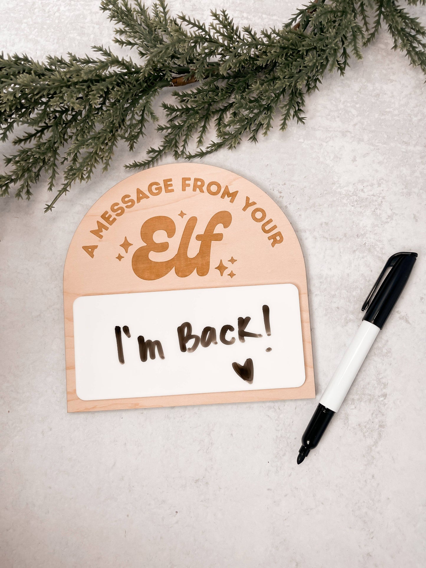 A Message From Your Elf Reusable Whiteboard Sign