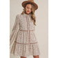 Autumn Bloom Floral Babydoll Mini Dress