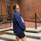 Navy USA 4th Of July Embroidered Mockneck