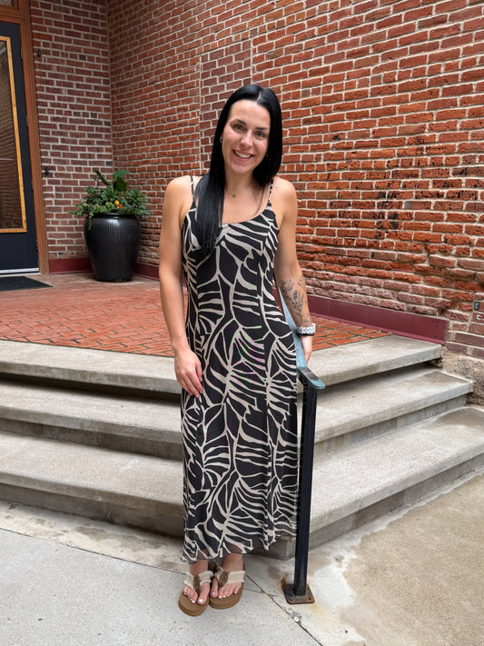 Charisma Tova Palm Midi Dress