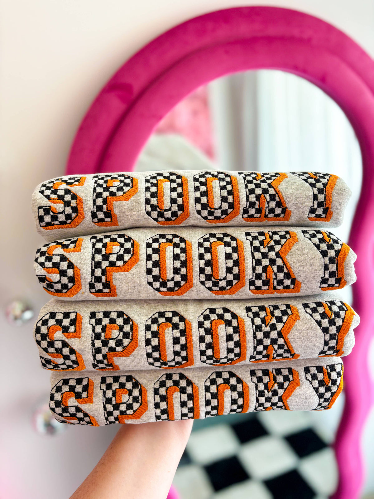 Spooky Checkered Crewneck
