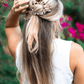 Square Flat Hair Clip Large in Blonde Tortoise
