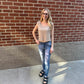 Amber Crochet Tank in Tan