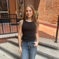 Social Whipstitch Tank in Black