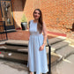 Charlotte Midi Dress in Light Blue