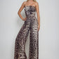 Cassandra Wide Leg Leopard Jumpsuit