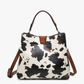 Tati Satchel in Cow Print