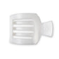 Square Flat Hair Clip | Medium | Coconut White