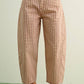 Katya Mini Checkered Barrel Pants in Pink