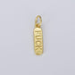 Gold Filled Pill Bar Pendant Mom