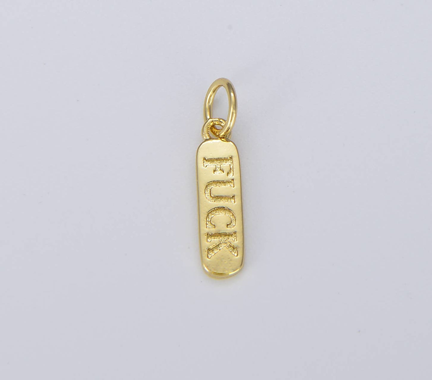 Gold Filled Pill Bar Pendant Mom