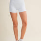 Gingham Print Contrast Binding Biker Shorts in Blue Gingham